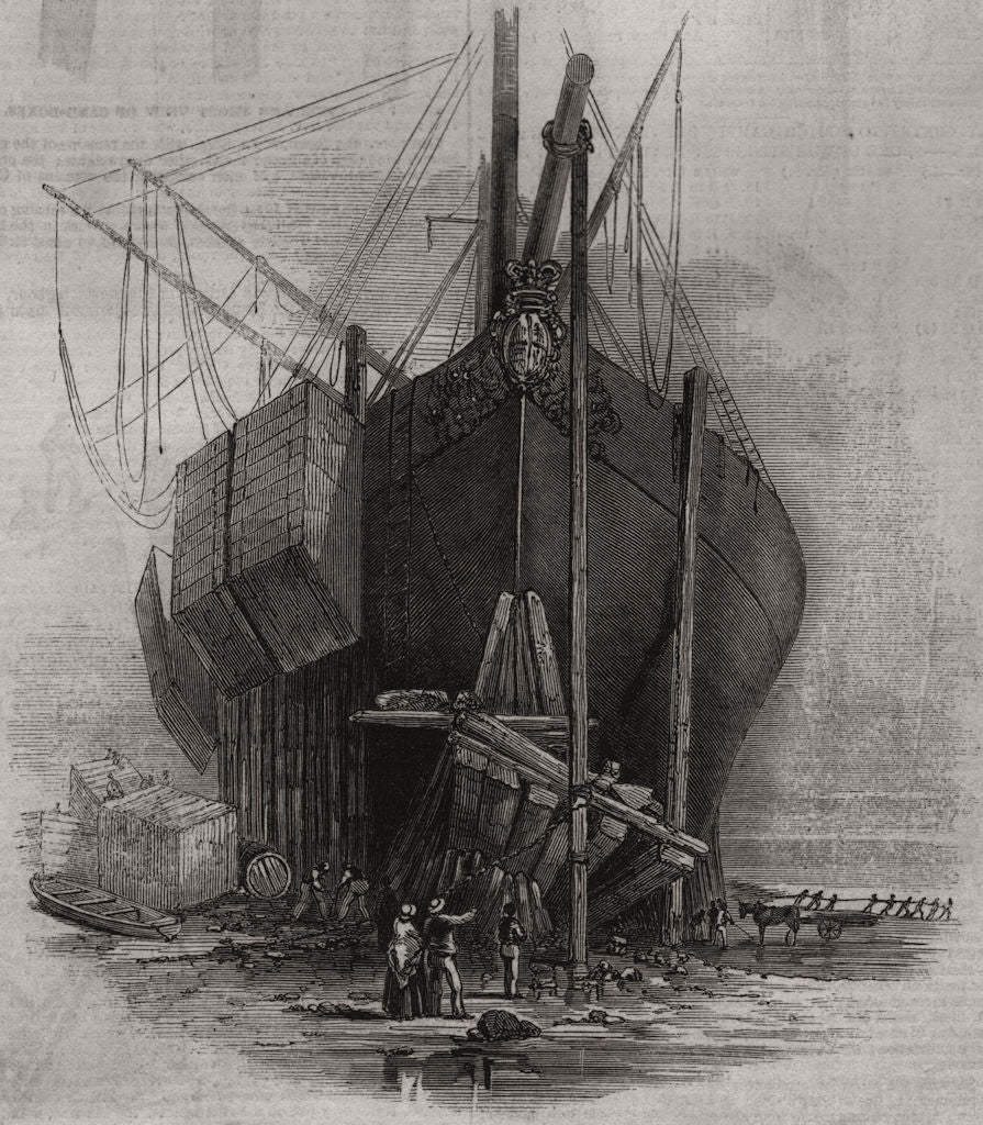 The SS Great Britain Steam-Ship. The bows of the SS Great Britain 1847 print